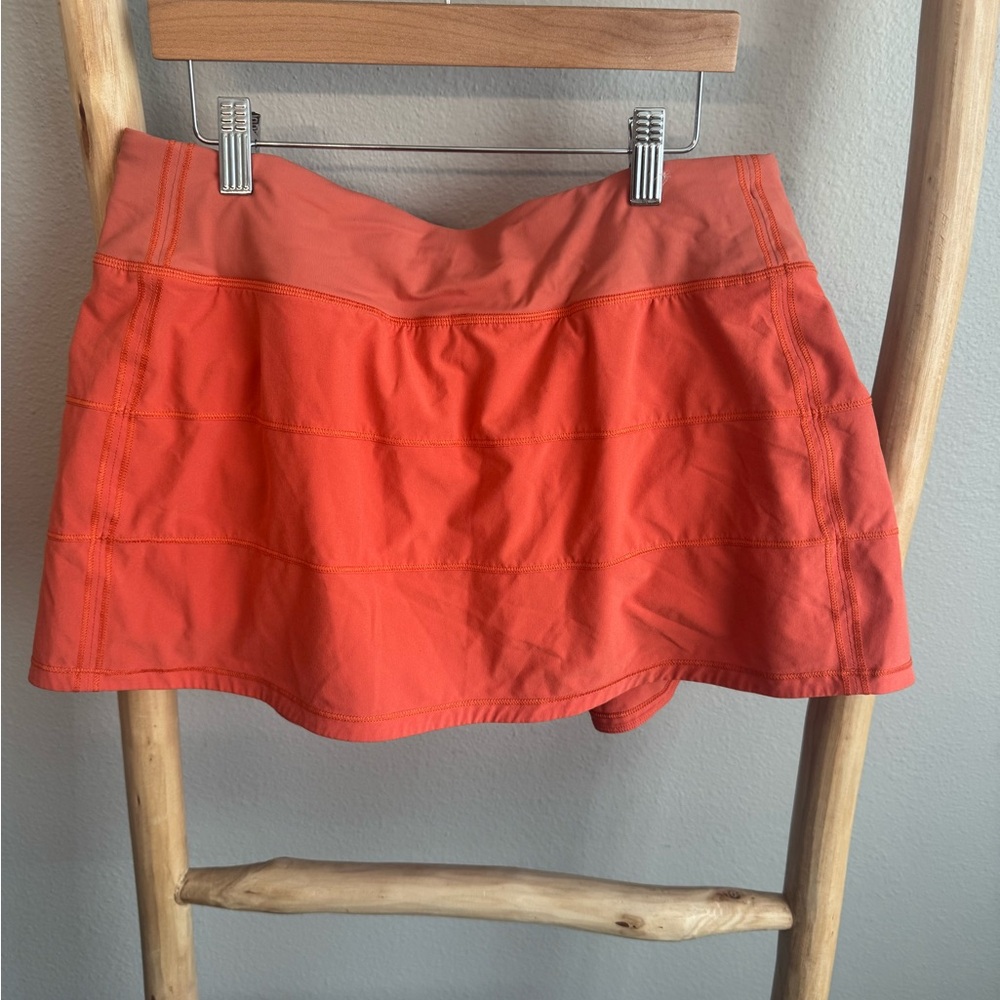 Lululemon Athletica Pace Rival Orange Skirt